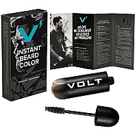 Volt Grooming Instant Beard Color Single Pack Smudge And Water Resistant Quick Drying Brush On Color For Beards Mustaches An