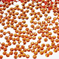 Orange Nail Rhinestones Flat Back 2880Pcs Ss10 28Mm K9 Glass Nail Stones Bulk Nail Art Nail Charms Round Gems Beads Diamonds Je