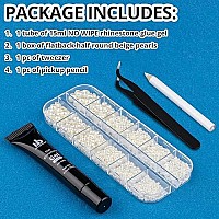 Nail Art Rhinestone Glue Gelflatback Gems Accessories Kit 1 Tube Of 15Ml Rhinestone Gel Glueuvled Needed1 Box Of Flatback