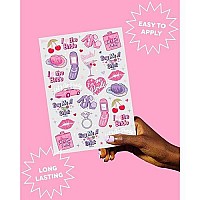 Xo Fetti Pink Bachelorette Temporary Tattoos 46 Foil Styles Bachelorette Party Decoration Bach Party Favor Girly Y2K Cut