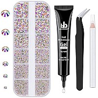 Nail Art Rhinestone Glue Gelflatback Gems Accessories Kit 1 Tube Of 15Ml Rhinestone Gel Glueuvled Needed1 Box Of Flatback