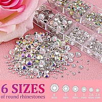 Belleboost 4 Boxes Flat Back Rhinestonepearls Kits Flatback Round Glass Abclear Gemscolorfulblue Mermaidpink Mermaid Half R