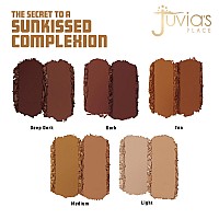 Juvias Place Bronzed Duo Bronzer Deep Dark Soft Matte Bronzer Contour Powder Bronzer Pressed Powder Longwearing Buildab