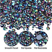 2 Packs Of Flatback Rhinestones 5660 Pcs Colorful Nail Art Rhinestones Flatback Crystal Colorful With Picker Pencil And Tweezer