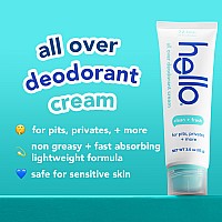 Hello Clean Fresh All Over Whole Body Deodorant Cream For Women And Men Aluminum Free Safe For Sensitive Skin Pits Private