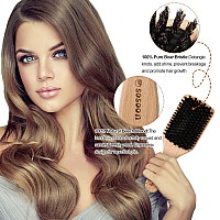 Boar Bristle Hair Brush 100 Pure Boar Bristle Paddle Brush For Women Men Kids Thin Fine Long Curly Or Any Type Of Hair Res