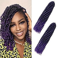 Passion Twist Crochet Hair For Black Women 12 Inch Passion Twist Hair For Butterfly Locs 2 Pack Water Wave Crochet Hair Curly Cr