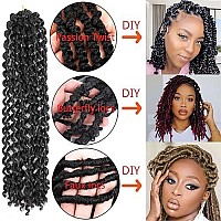 Passion Twist Crochet Hair For Black Women 12 Inch Passion Twist Hair For Butterfly Locs 2 Pack Water Wave Crochet Hair Curly Cr