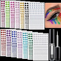 2758 Pcs Of Rhinestone Stickers 34568Mm With 14 Colors Self Adhesive Face Gems Stick On Body Crystal Jewels With Quick Dry