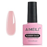 Aimeili Hema Free Rubber Base Gel For Nails Soak Off U V Led Clear Sheer Gel Nail Polish 4 In 1 Nail Strengthenenhancebase C