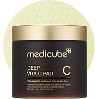 Medicube Deep Vita C Facial Pads Vitamin C Toner Pads For Uneven Skin Tone 500 000Ppm Of Vitamin Water 3 Types Of Vitamin H