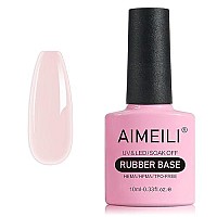 Aimeili Hema Free Rubber Base Gel For Nails Soak Off U V Led Clear Sheer Gel Nail Polish 4 In 1 Nail Strengthenenhancebase C