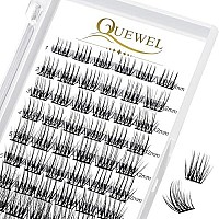 Quewel Lash Clusters 72 Pcs Wide Stem Eyelash Clusters Diy Lash Extensions At Home Mix816Mm Individual Lashes Cluster Super Str