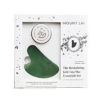 Mount Lai The Revitalizing Jade Gua Sha Essentials Bundle For Antiaging Holiday Gua Sha Set Facial Balm Gua Sha Kit