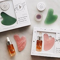 Mount Lai The Revitalizing Jade Gua Sha Essentials Bundle For Antiaging Holiday Gua Sha Set Facial Balm Gua Sha Kit