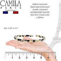 Camila Paris Cp3470 French Headband For Women Handmade White Tokyo Strong Hold Grip Womens Hair Band Ligth And Very Flexible