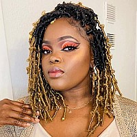 Toyotress Butterfly Locs Crochet Hair 18 Inch Ombre Blonde Pretwisted Distressed Crochet Braids Long Faux Locs Prelooped Sy