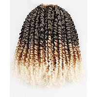 10 Inch 8 Packs Pretwisted Pre Looped Passion Twist Crochet Hair For Black Women And Kidsombre Grey To Blonde Offwhite3 Tones