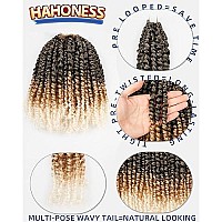 10 Inch 8 Packs Pretwisted Pre Looped Passion Twist Crochet Hair For Black Women And Kidsombre Grey To Blonde Offwhite3 Tones