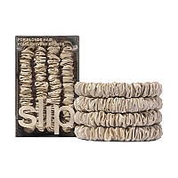 Slip Silk Skinny Scrunchies Blonde 100 Pure 22 Momme Mulberry Silk Scrunchies For Women Hairfriendly Luxurious Elastic