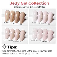 Aimeili Nude Pink Gel Nail Polish Soak Off U V Led Neutral Skin Tone Gel Polish Colors For Nail Art Diy Gel Nail Manicure Kit Se