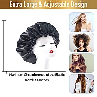 Shower Caps For Women Extra Large Adjustable Waterproof Reusable Shower Cap Hair Cap For Shower Hat For Women Girls Long Thick