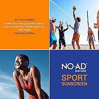 Noad Spf 50 Sport Sunscreen Lotion Hypoallergenic Broad Spectrum Uvauvb Protection Water Resistant Octinoxate Oxyben