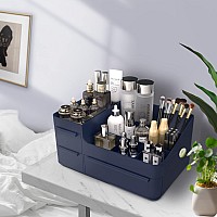 Makeup Organizer With Drawers Countertop Organizer For Vanity Bathroom And Bedroom Desk Cosmetics Display Case Desktop Dresser