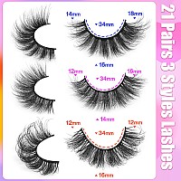 Tnfvloneins False Eyelashes Natural Mink Lashes Fluffy Wispy Cat Eye Lashes Natural Look 5D Extension Faux Mink Eyelashes Pack 1