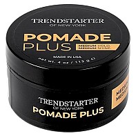 Trendstarter Pomade Plus 4Oz Medium Hold Medium Shine Premium Flakefree Waterbased Premium Hair Styling Gel Product