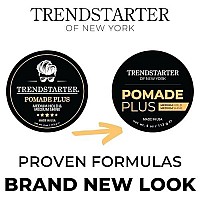 Trendstarter Pomade Plus 4Oz Medium Hold Medium Shine Premium Flakefree Waterbased Premium Hair Styling Gel Product