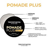 Trendstarter Pomade Plus 4Oz Medium Hold Medium Shine Premium Flakefree Waterbased Premium Hair Styling Gel Product