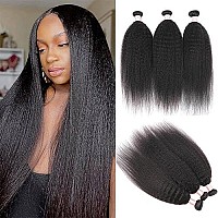 Daimer Brazilian Yaki Straight Hair Weave Unprocessed Virgin Hair Brazilian Kinky Straight Human Hair Bundle Weft Hair Extension