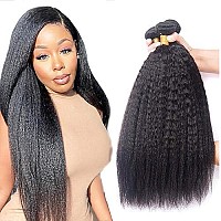 Daimer Yaki Straight Hair Bundles Human Hair 3 Bundles Natural Black 20 22 24 Inch Brazilian Virgin Kinky Straight Human Hair We