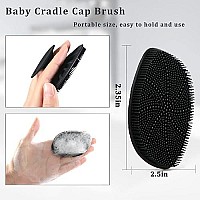 Baby Bath Brush Exfoliating And Massaging Cradle Cap Bath Brushes Silicone Cradle Cap Scrubber For Newborns Babies Essential