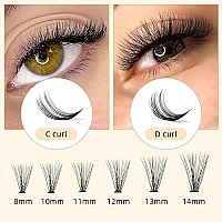 Quewel Lash Clusters 240Pcs Cluster Lashes 20D 007C Curl Mix814Mm Individual Lashes Softcomfortable Diy Eyelash Extension At