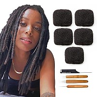 Familocs Tight Afro Kinky Bulk 100 Human Hair Natural Black 8 Inch Length 5 Bundle Set With Crochet Needle And Rat Tail Com