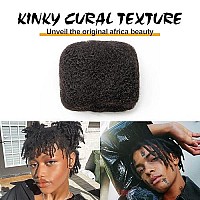 Familocs Tight Afro Kinky Bulk 100 Human Hair Natural Black 8 Inch Length 5 Bundle Set With Crochet Needle And Rat Tail Com