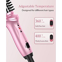 Weeyum Curling Iron Brush For Short Long Hair Hair Curling Brush Long Barrel Tourmaline Ceramic Dual Voltage Curling Brush Iro