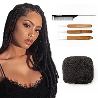 Familocs Afro Kinky Bulk Human Hair For Natural Looking Dreadlock Extensions Locs Repair Twists And Braids 14 Inches 30G1Oz