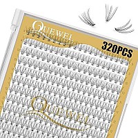 Quewel Lash Clusters 320Pcs Cluster Lashes 10D C Curl Lash Clusters Mix916Mm Individual Eyelashes Clusters Wispy Diy Eyelash Ex