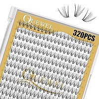 Quewel Lash Clusters 320Pcs Cluster Lashes 20D D Curl Lash Clusters Mix916Mm Individual Eyelashes Clusters Wispy Diy Eyelash Ex