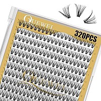 Quewel Lash Clusters 320Pcs Cluster Lashes 30D D Curl Lash Clusters Mix916Mm Individual Eyelashes Clusters Wispy Diy Eyelash Ex