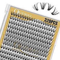 Quewel Lash Clusters 320Pcs Cluster Lashes 40D50D C Curl Lash Clusters Mix916Mm Individual Eyelashes Clusters Wispy Diy Eyelas