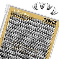 Quewel Lash Clusters 320Pcs Cluster Lashes 40D50D C Curl Lash Clusters Mix1218Mm Individual Eyelashes Clusters Wispy Diy Eyela