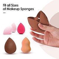 Makeup Sponge Holder Dyrenac Breathable Beauty Blender Holder Washable Silicone Make Up Sponges Drying Case Shatterproof Make