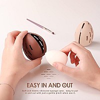 Makeup Sponge Holder Dyrenac Breathable Beauty Blender Holder Washable Silicone Make Up Sponges Drying Case Shatterproof Make