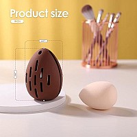 Makeup Sponge Holder Dyrenac Breathable Beauty Blender Holder Washable Silicone Make Up Sponges Drying Case Shatterproof Make