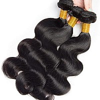 Shwair 10A Human Hair Bundles With Frontal Body Wave Bundles Human Hair 14 16 1812 Frontal 3 Bundles Human Hair With 13X4 Lac