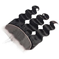 Shwair 10A Human Hair Bundles With Frontal Body Wave Bundles Human Hair 14 16 1812 Frontal 3 Bundles Human Hair With 13X4 Lac